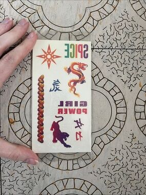 Multicolor Temporary Tattoo Sheet – Dragon, Panther & 'Girl Power' Designs